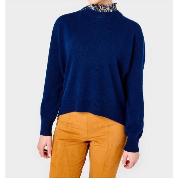 Cartolina Nantucket Caden Sweater in Navy Highland - Picture 1 of 8